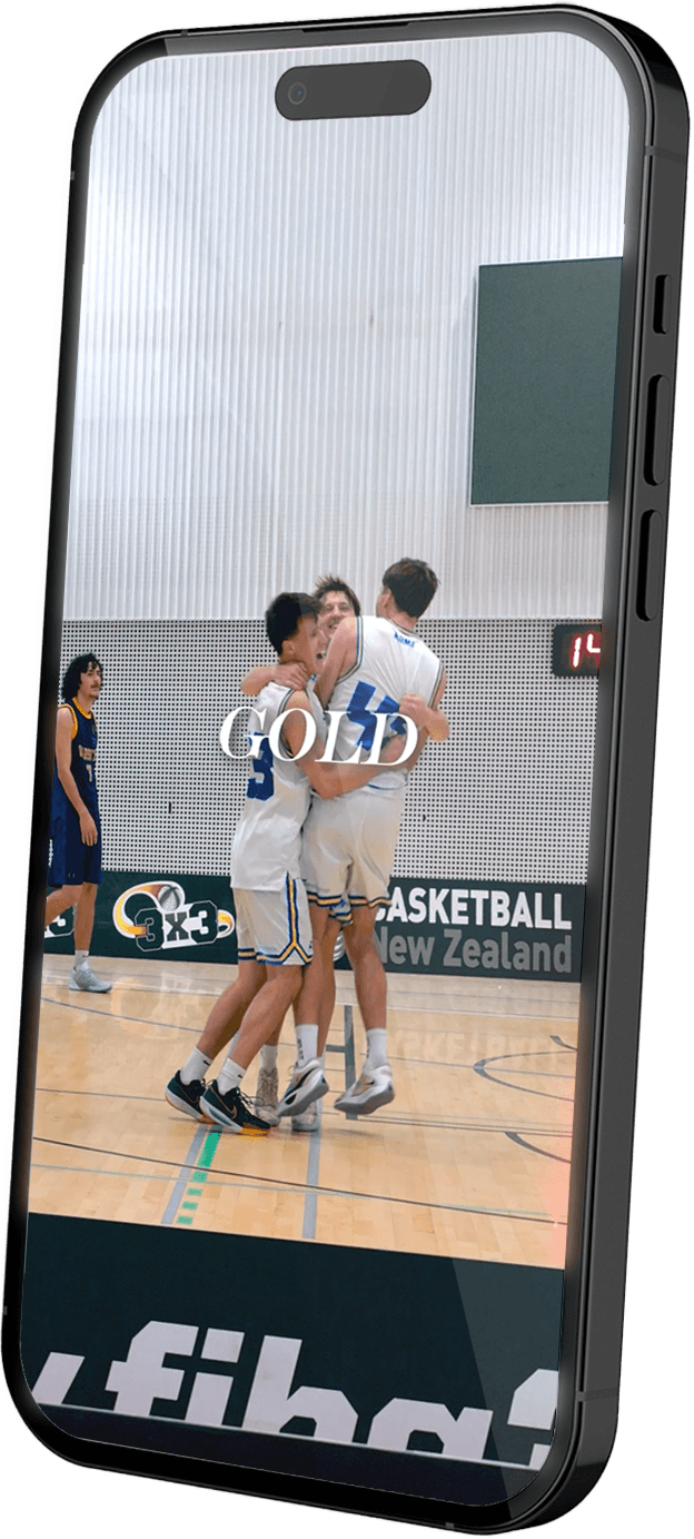 Phone of a basketball reel by Hanz Visuals